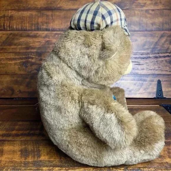 Vintage 1984 Dakin Arthur Bear Plush With Hat Stuffed Animal Brown Soft Bear - Picture 5 of 8
